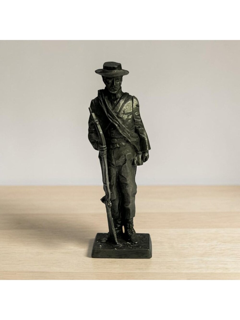 Franklin Mint Confederate States Army Private Pewter Military Sculpture 1980